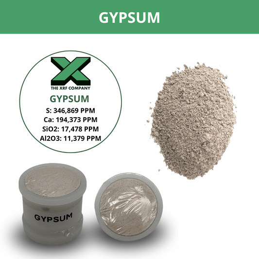 Reference Material - Gypsum Rock - Sulfur Calcium Ore for XRF Analyzers