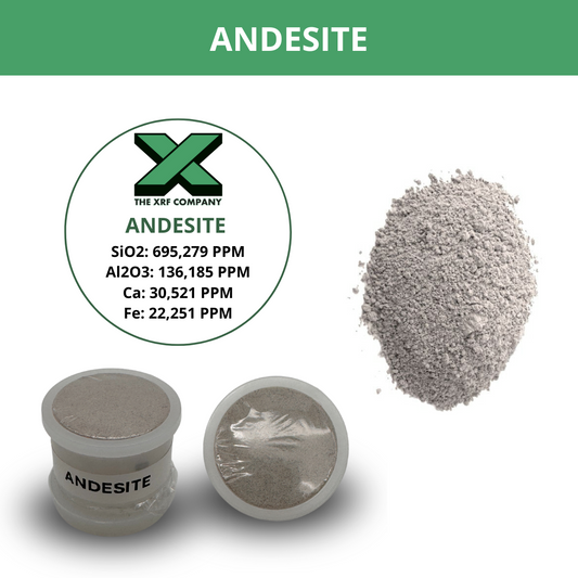 Reference Material - Andesite Rock - Silicon Aluminum Ore for XRF Analyzers
