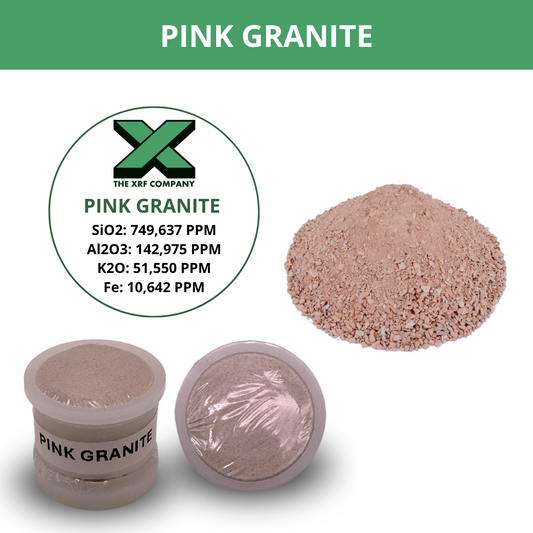 Reference Material - Pink Granite - Silicon Aluminum Ore for XRF Analyzers